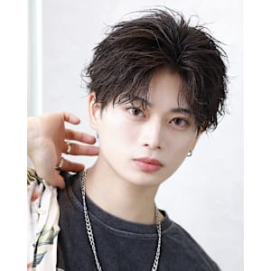 毛流れセンターパート【シャープパーマ】