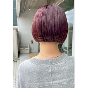 ミニボブ/ワインレッドカラー