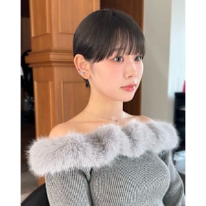 ミニウルフレイヤーカット顔周り前髪韓国ショートボブ/原宿