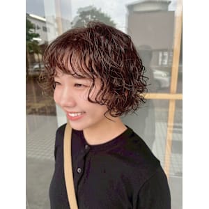くりっとパーマ/ショートボブ