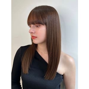 髪質改善ぱっつん前髪ストレート美髪*Zina渋谷