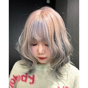 インナーカラー　デザインカラー　ハイトーン　原宿/表参道