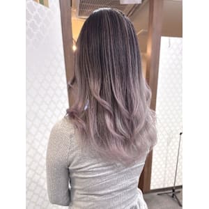 ピンクシルバーバレイヤージュ