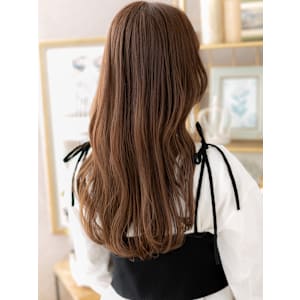 シースルーバングくせ毛風ニュアンスパーマ　韓国風巻き