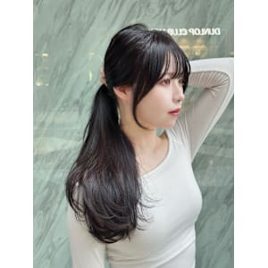 レイヤーカット 顔まわりカット ワンカール 小顔