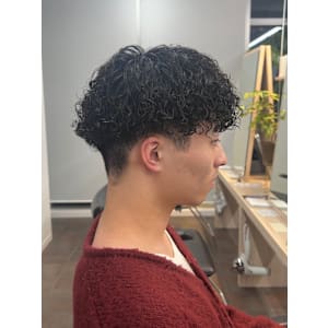 メンズカットツイストスパイラルパーマニュアンスパーマショート