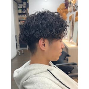 メンズカットツイストスパイラルパーマニュアンスパーマショート