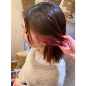 ピンクインナーカラー♪