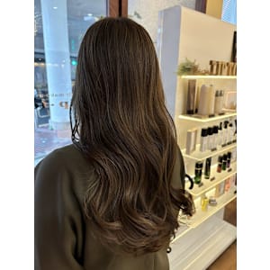 【さすだ】オリーブベージュ × 白髪ぼかし