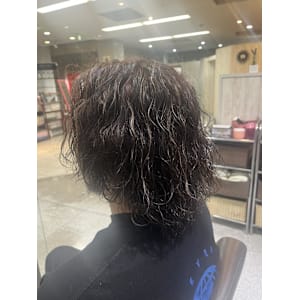 メンズ　サーフカール　パーマ