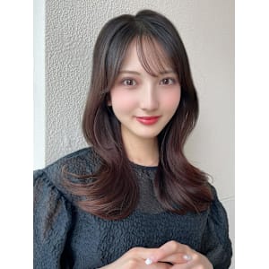 後れ毛が可愛い顔周りハイレイヤーロングチェリーブラウン  - AFLOAT/L 錦糸町【アフロートエル】【アフロートエル キンシチョウ】掲載中