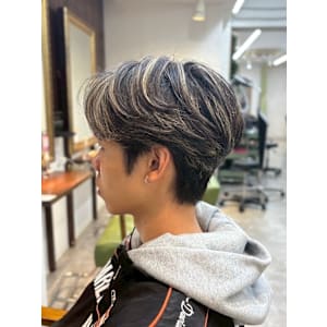 メンズバレイヤージュメンズ白髪ぼかし/メンズメッシュキャップ