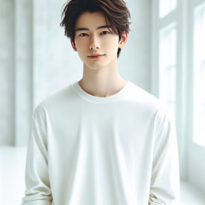 ★爽やかセンターパートナチュラル毛流れツーブロックビジネス