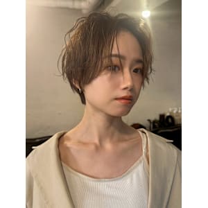 ニュアンスパーマ/シースルーマッシュ/ひし形ショートボブ