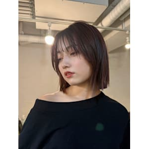 肩上ボブ/ラベンダー/透明感/艶カラー