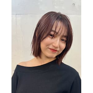 顎下ボブ/ラベンダー/透明感/艶カラー