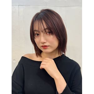 顎下ボブ/ラベンダー/透明感/艶カラー