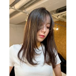 2wayバング/無造作ヘア/ベージュブラウン