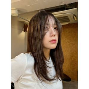 2wayバング/無造作ヘア/ベージュブラウン