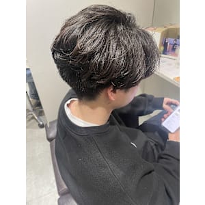 【メンズカット】直毛&多毛→くせ毛風パーマ