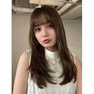 ロングレイヤーカット/ワンカール/小顔カット/Wカラー