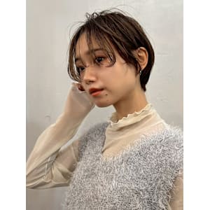 くびれショート/シースルーマッシュ/ひし形ショートボブ