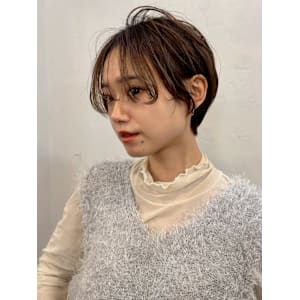 くびれショート/シースルーマッシュ/ひし形ショートボブ