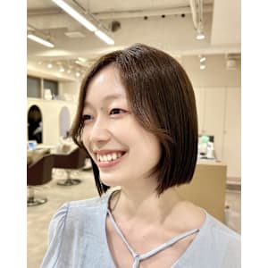 ボブ×大人可愛いボブ×前髪長め×透明感カラー×横浜