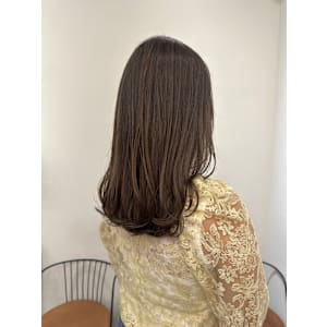 池袋  髪質改善 ゆる巻きミディ 大人可愛い オリーブブラウ