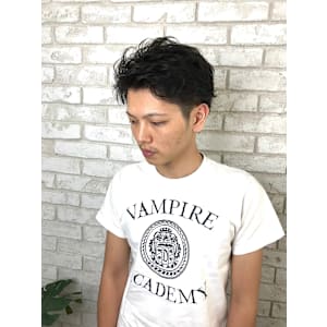 ショートレイヤー クセ毛風パーマ MEN'S HAIR　池袋