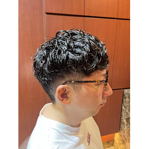 銀座　理容室　ウェーブパーマ　