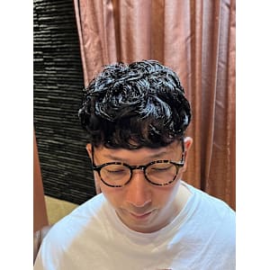 銀座　理容室　ウェーブパーマ