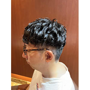 銀座　理容室　ウェーブパーマ