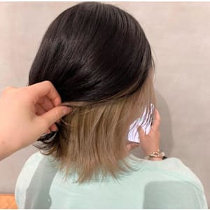 インナーカラー×ベージュ