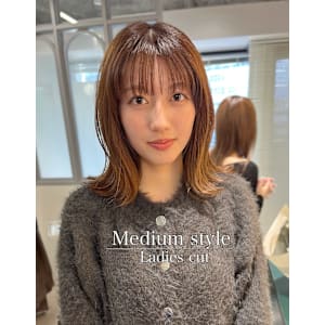 ナチュラルミディ×シースルーバング