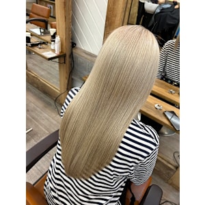 大人レイヤーレイヤーロンググレーベージュブロンドベージュ