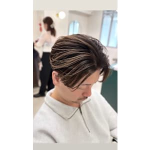 ブリーチなしメンズバレイヤージュカラー