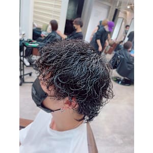 爽やかツーブロック刈り上げ束感アップバング