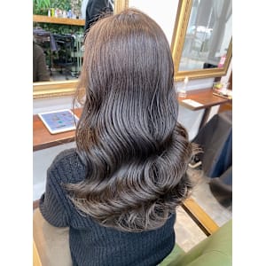 髪質改善/縮毛矯正/酸性ストレート/グレージュ/韓国風巻き髪