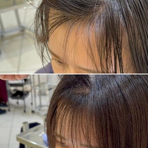 前髪キープにはクロスパーマ