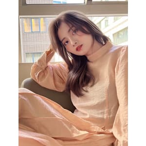 韓国レイヤー×ミルクベージュカラー