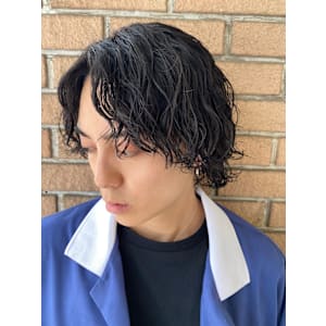 波巻きスパイラルパーマ無造作パーマツイストスパイラルパーマ