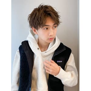 フェザーパーマグレージュニュアンスデザイン