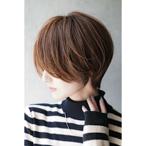 大人ショートボブ丸みショートカットマッシュショート前髪あり