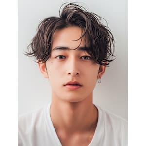 20代30代40代　センターパート黒髪ビジネス - 【メンズ個室サロン】ALL DAY HELLO'S【メンズコシツサロン オールデイハローズ】掲載中