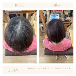 お客様髪質改善データ1841（ノンジアミンカラー）  - Grand × AtlierDonguri【グランバイアトリエドングリ】掲載中