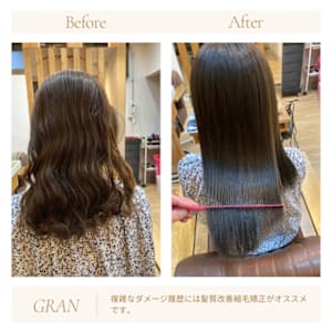 お客様髪質改善データ1844（髪質改善縮毛矯正カラー）