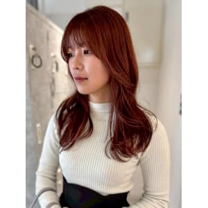 【hishida】暖色カラー/カシスレッド/オレンジブラウン