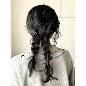 【nanaka】編みおろし/ヘアアレンジ/お呼ばれヘア