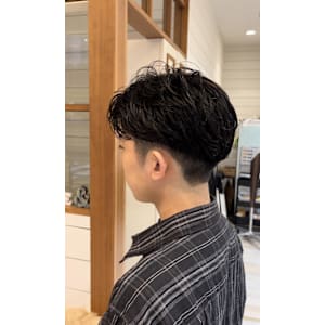 渋谷/フェザーパーマ/ブルーブラック/モテ髪/立体感